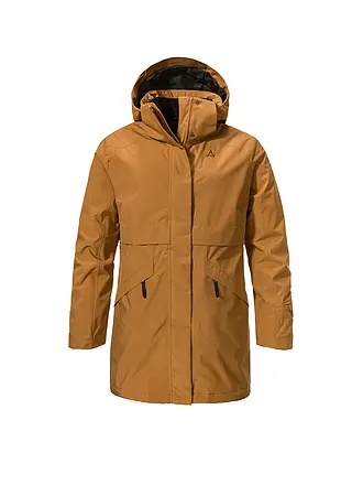 SCHÖFFEL | Damen Winterparka Malkay Hoodie | senf